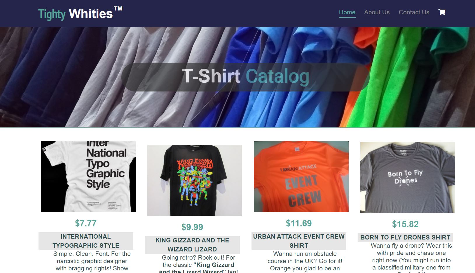 Tighty Whities T-Shirt Catalog